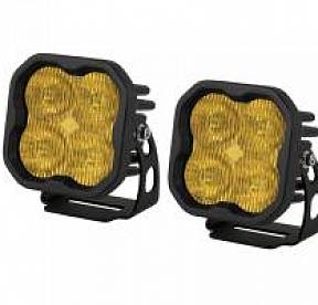 Противотуманные янтарные LED-фары SS3 Sport SAE с янтарной подсветкой 2 шт 